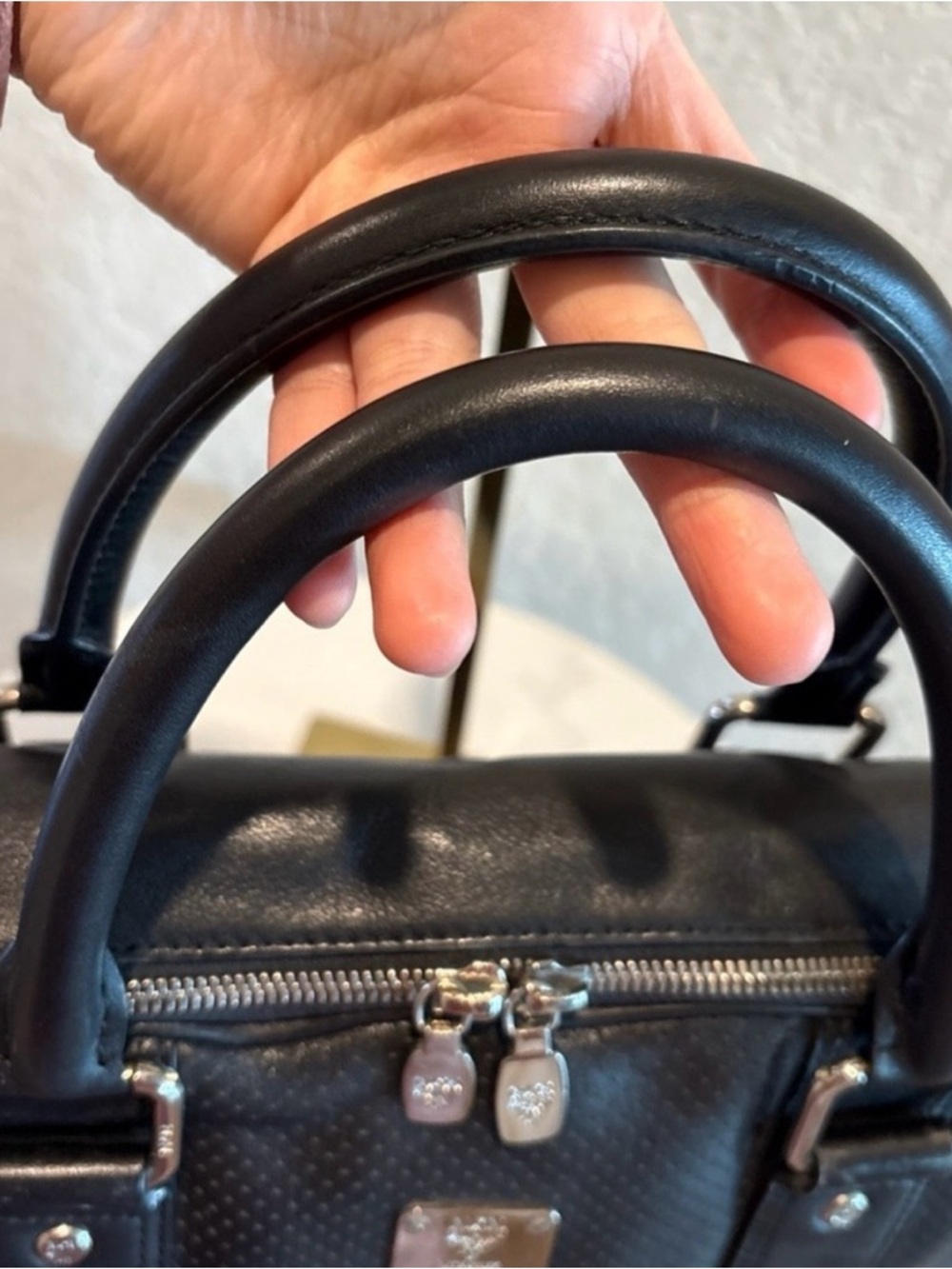 MCM Black Leather Documents Portfolio Tote Bag - Picture 4 of 13